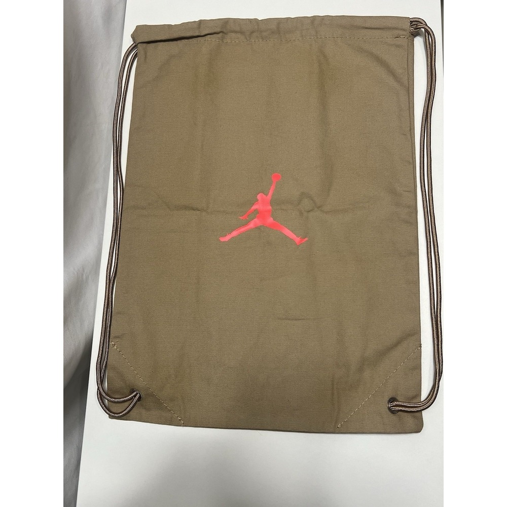 Travis Scott Cactus Jack Jordan 6 British Khaki Drawstring Backpack Bag NEW